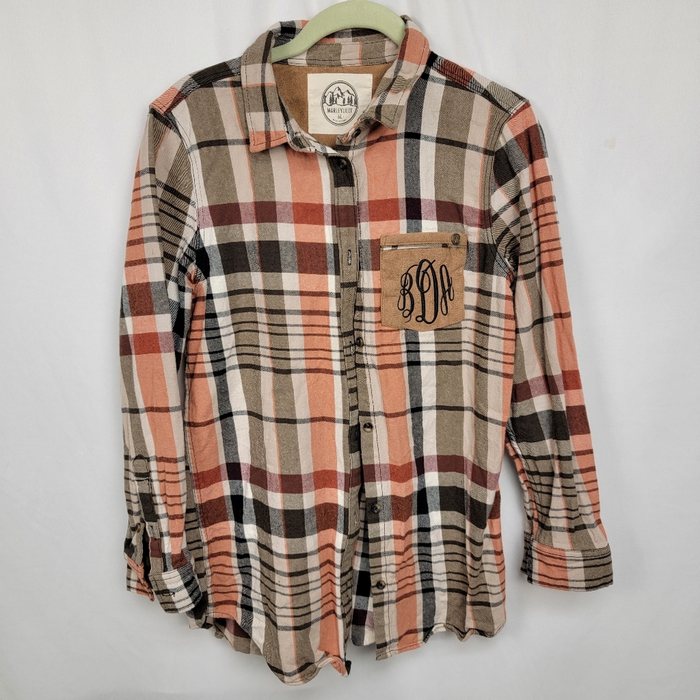 Marley Lilly flannel embroidered BAD initials